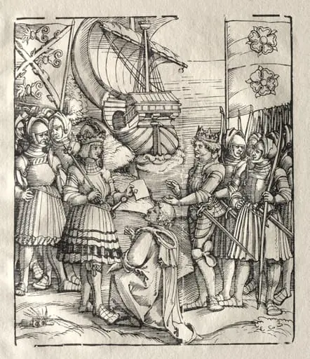 Maximilian Makes Peace with Henry VII, by Peter Flötner