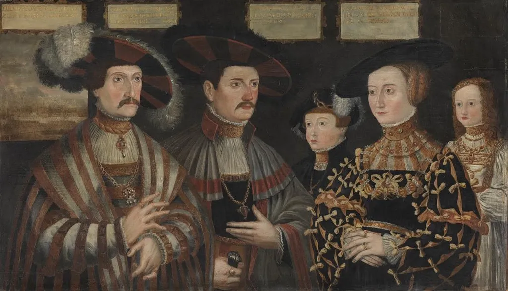 Family Portrait of Ludwig II, by Peter Gertner, oil, 1530