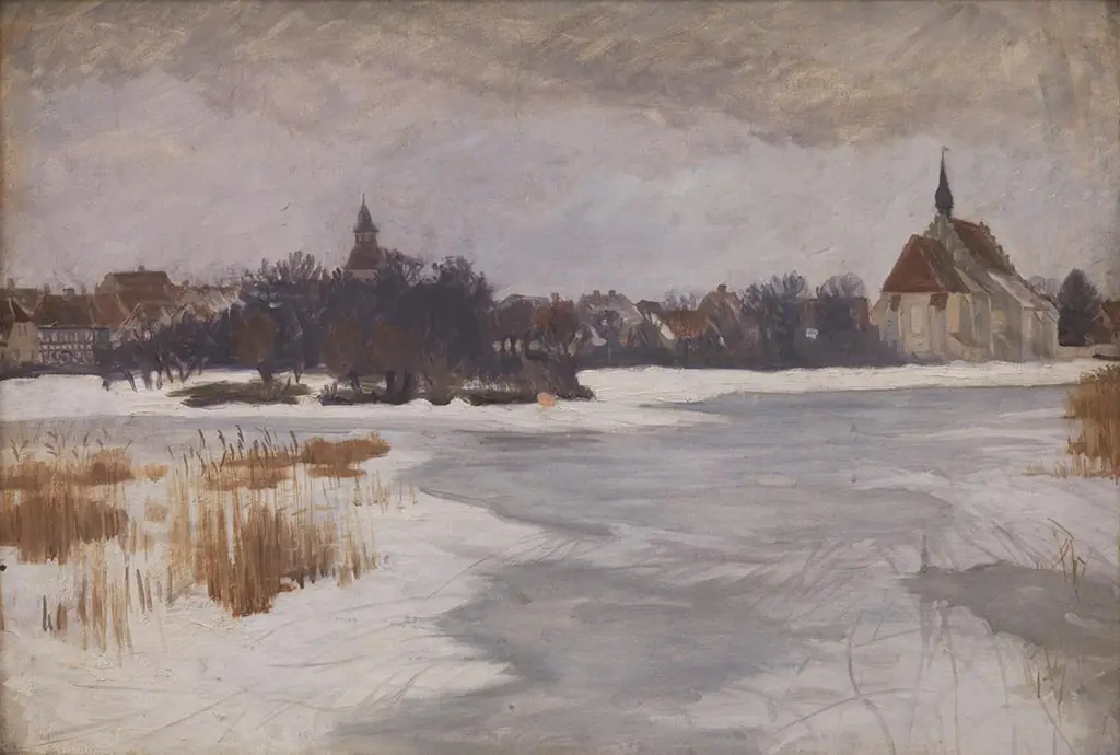 A View of Faaborg. Winter, by Peter Hansen