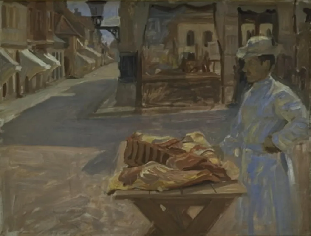 Slagteren, by Peter Hansen, unspecified, 1905