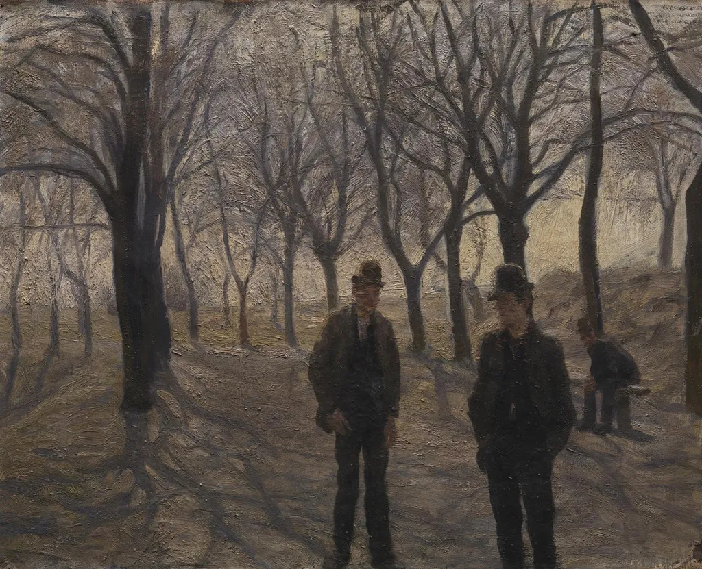 The Ramparts of Christianshavn. Spring, by Peter Hansen, oil, 1896