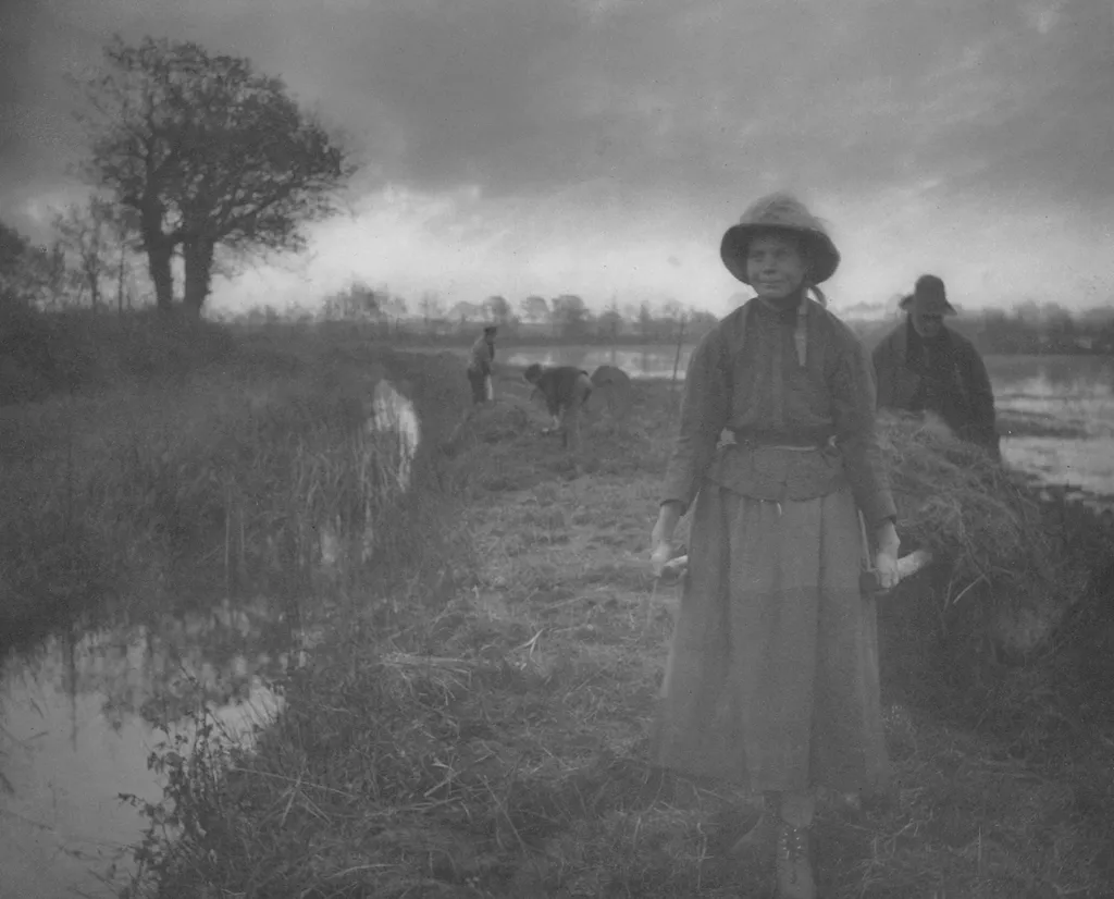 Poling the Marsh Hay, by Peter Henry Emerson, 1886