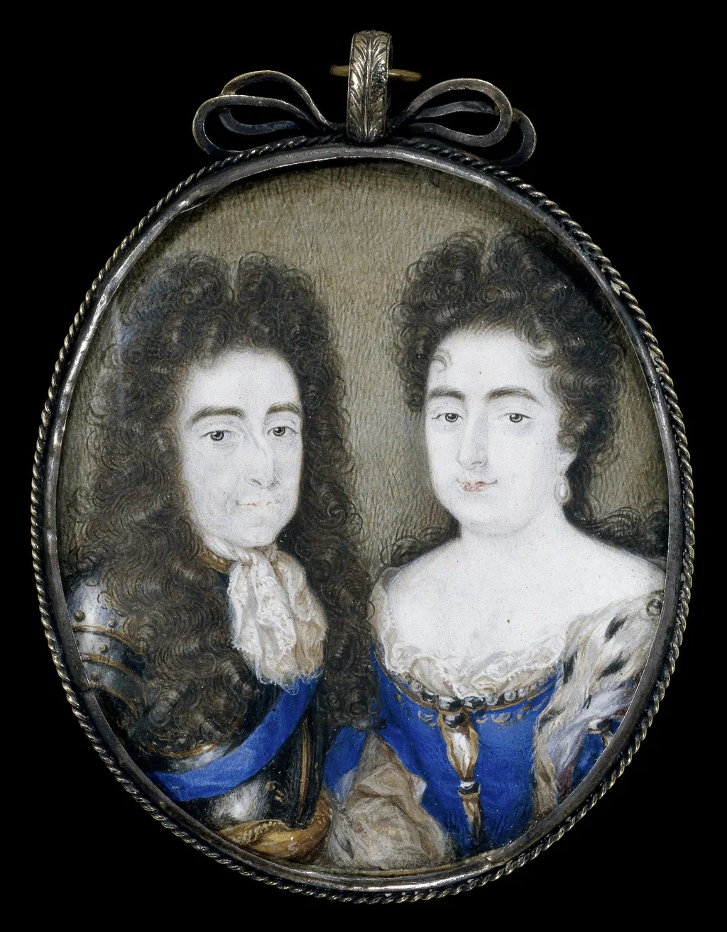 Double portrait of Willem III of Orange and Mary Stuart II, by Peter Hoadly, unspecified, 1750