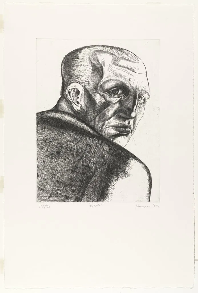 Untitled, by Peter Howson, ink, 1987