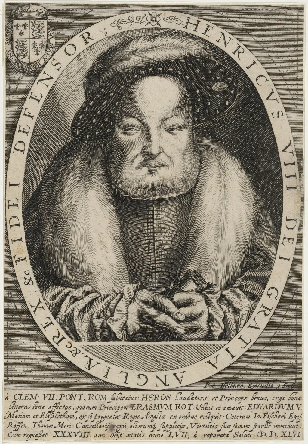 Henry VIII, by Peter Isselburg, ink, 1646