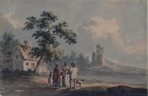 Landscape with figures, by Peter La Cave