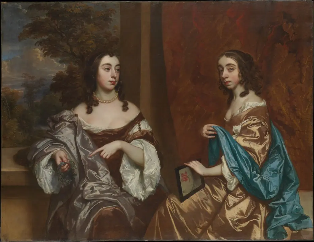 Mary Capel (1630–1715), Later Duchess of Beaufort, and Her Sister Elizabeth (1633–1678), Countess of Carnarvon, by Peter Lely