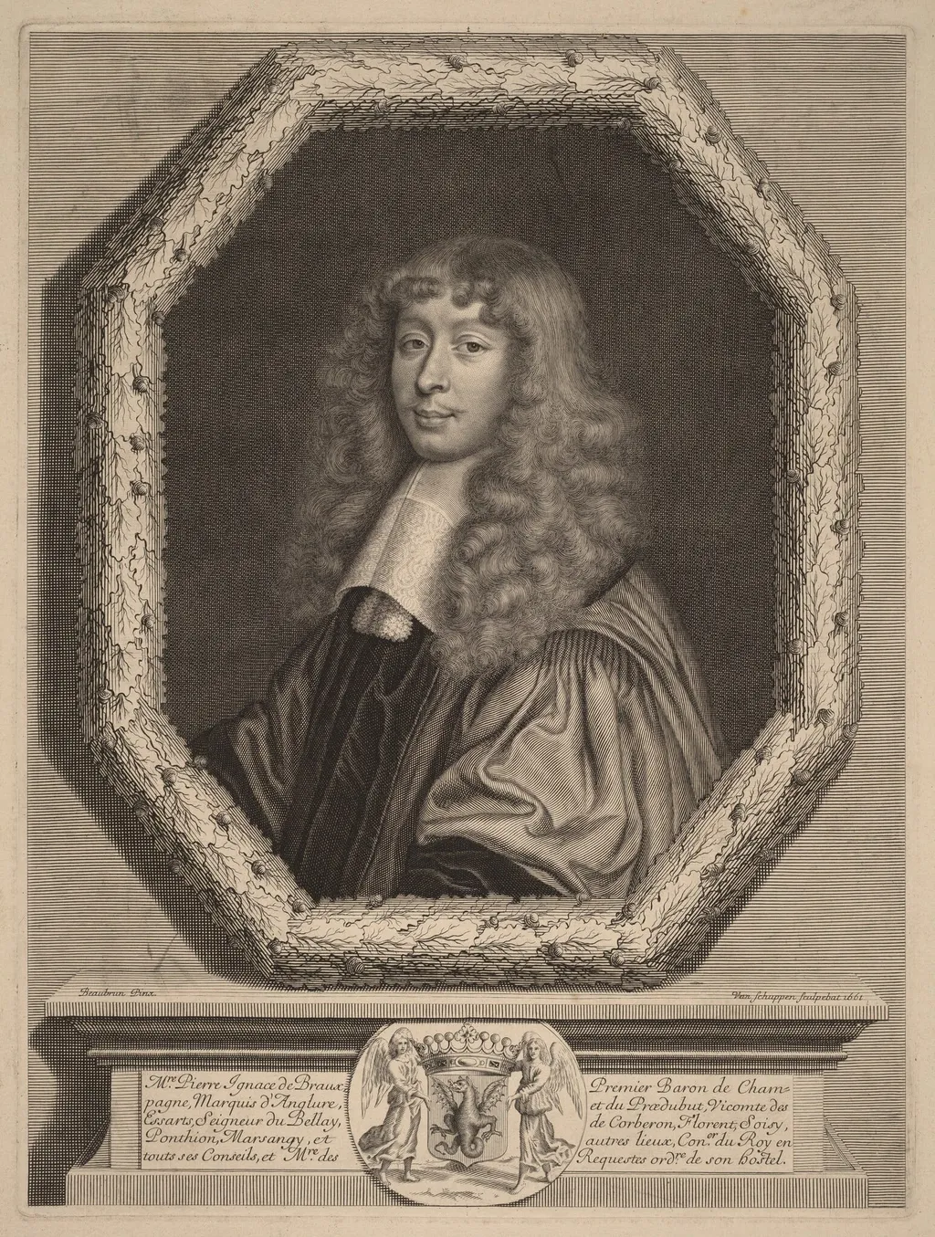 Pierre Ignace de Braux, by Peter Ludwig van Schuppen, ink, 1661