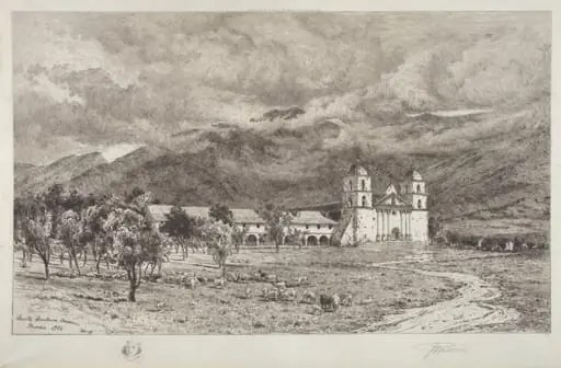 Santa Barbara Mission, by Peter Moran