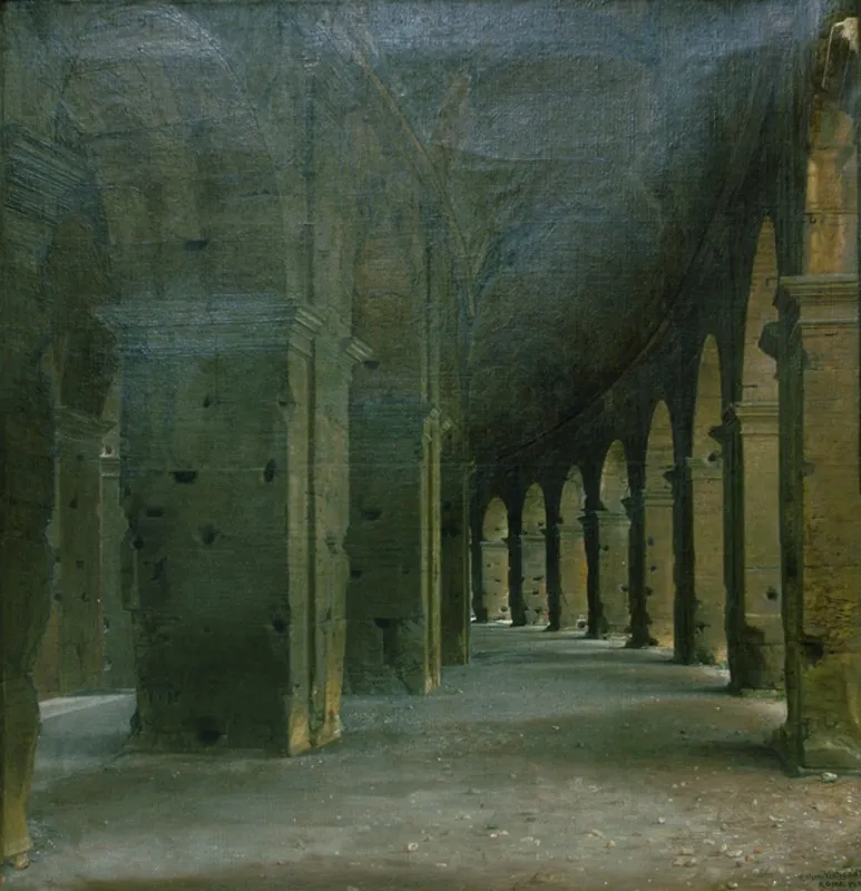 Parti af Colosseum, by Peter Olsen-Ventegodt, oil, 1900