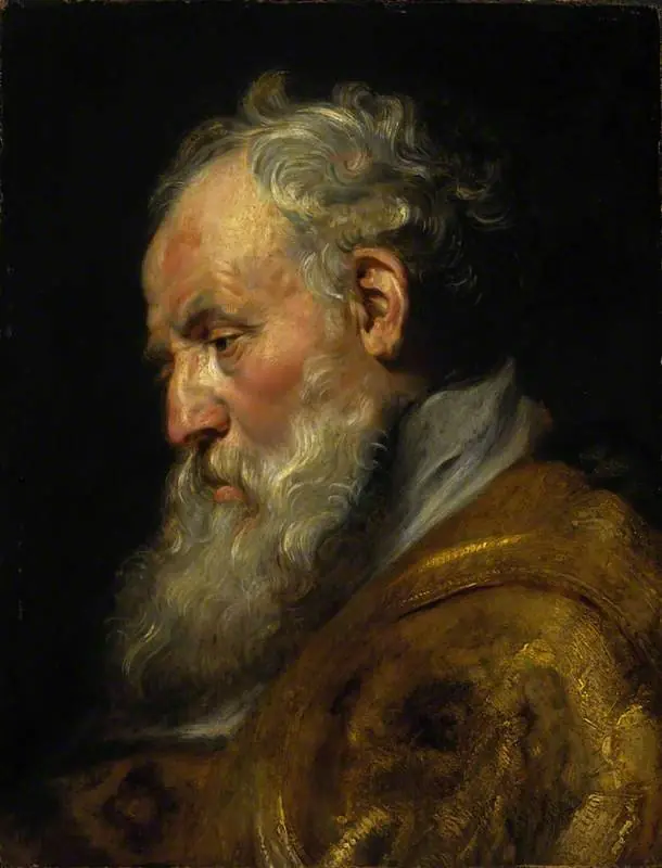 A Study of a Head (Saint Ambrose), by Peter Paul Rubens