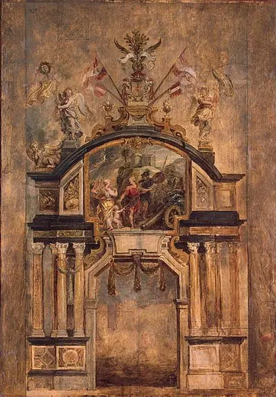 Arch of Hercules, the Right Side (Hercules Prodicius, pars anterior), by Peter Paul Rubens