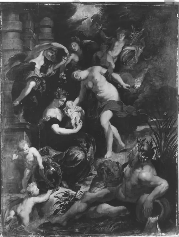 Birth of Maria de Medici (study), by Peter Paul Rubens
