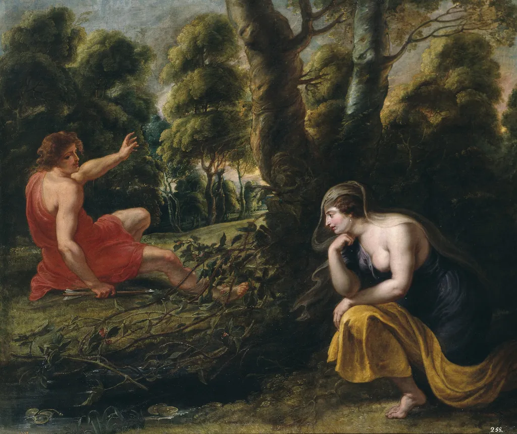 Cephalus and Procris, by Peter Paul Rubens, oil, 1635