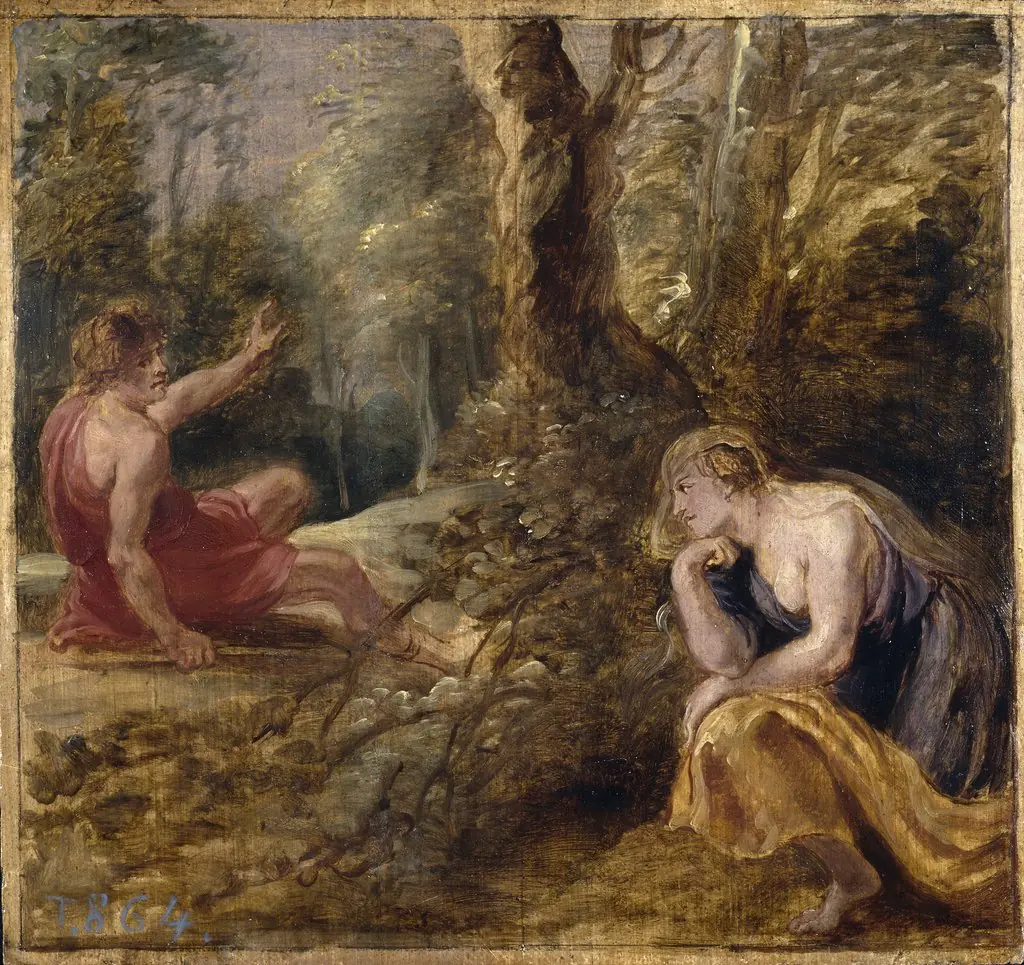 Cephalus and Procris (study), by Peter Paul Rubens