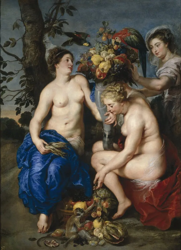 Ceres and Two Nymphs, by Peter Paul Rubens