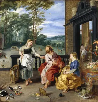 Christ in the House of Martha and Mary, by Peter Paul Rubens, 1628