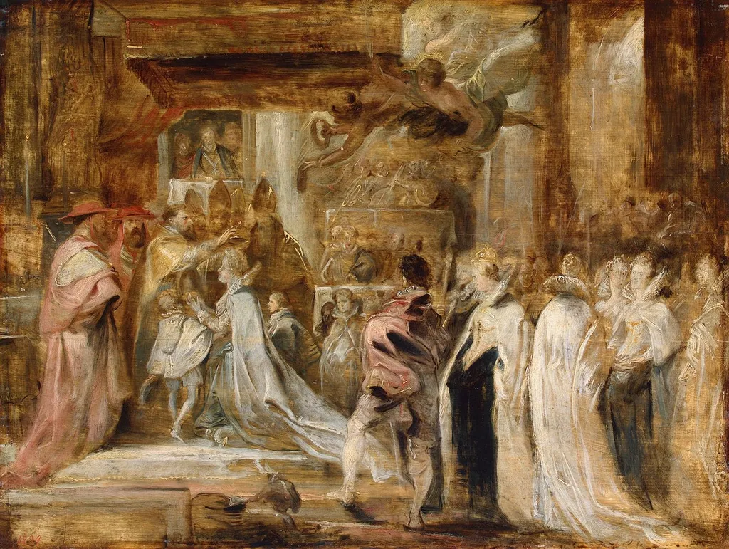Coronation of Maria de' Medici, by Peter Paul Rubens, oil, 1622