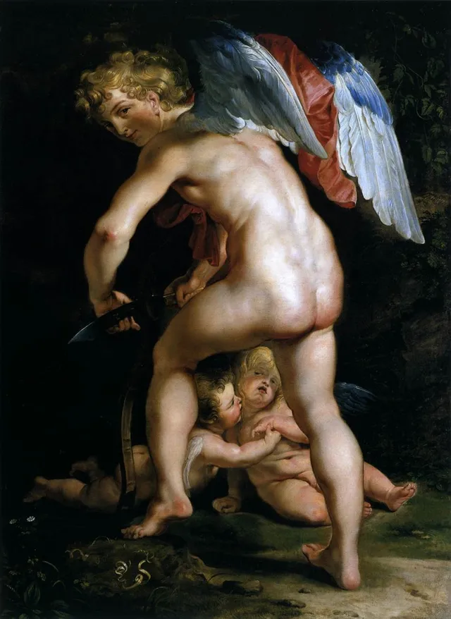 Cupid (Eros) Carves the Bow