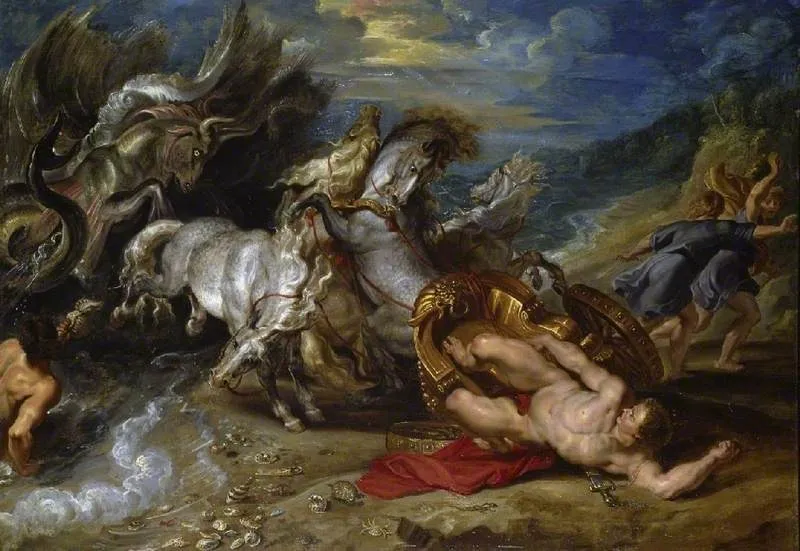 Death of Hippolytus, by Peter Paul Rubens, oil, 1612