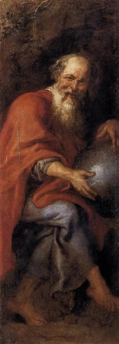 Democritus, by Peter Paul Rubens, oil, 1637