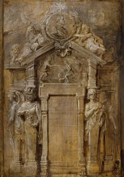 Design for the title page of the Pompa Introitus...Ferdinandi, by Peter Paul Rubens