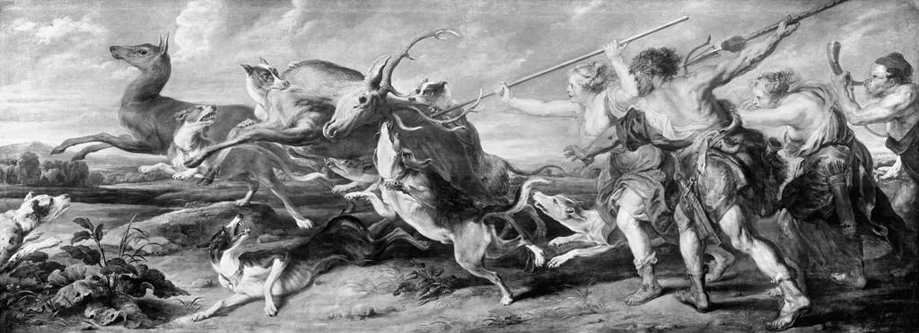 Diana on the stag hunt, by Peter Paul Rubens, paint, 1632