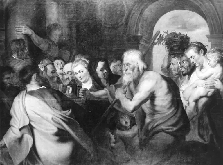 Diogenes seeking a True Man, by Peter Paul Rubens, oil, 1608