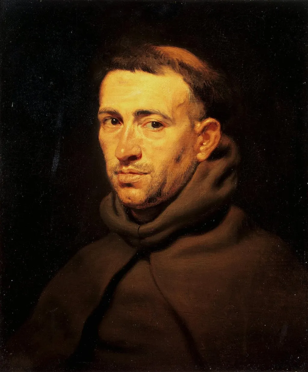 Head of a Franciscan Monk, by Peter Paul Rubens, oil, 1615