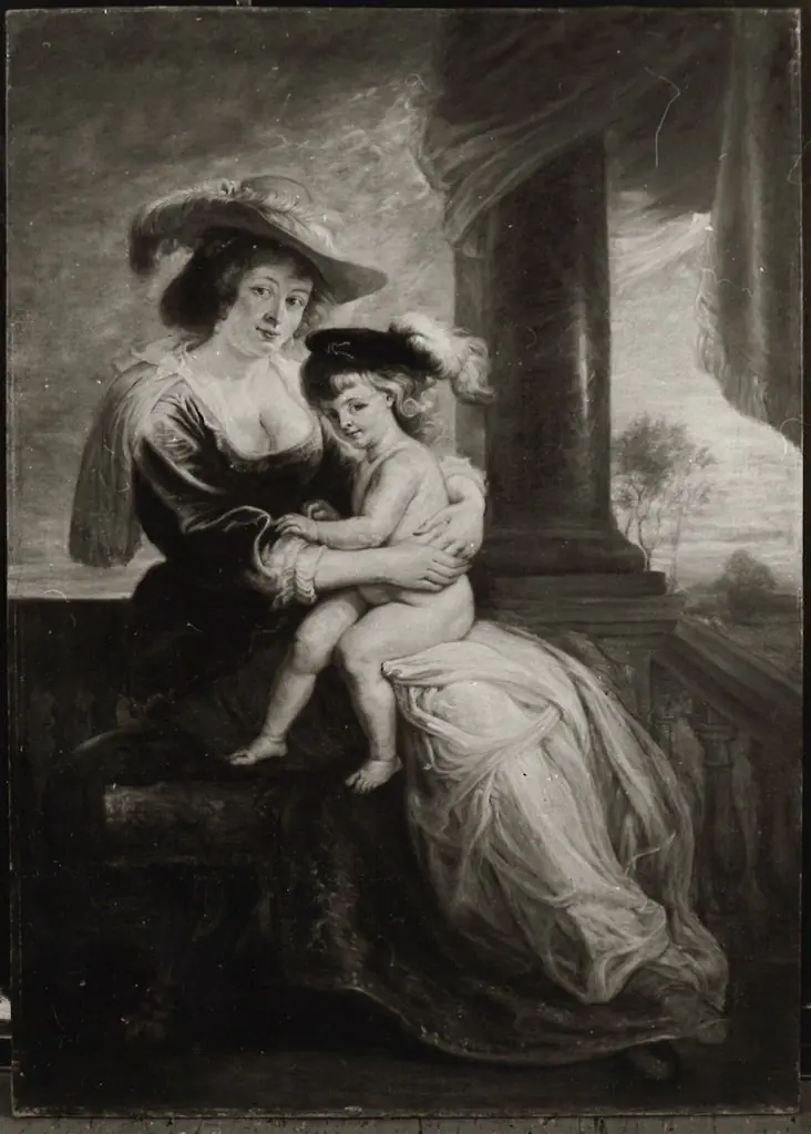 Helene Fourment und Sohn Frans (Kopie nach), by Peter Paul Rubens