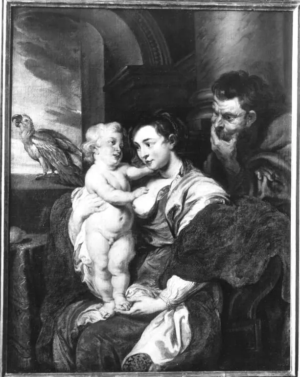 Holy family with the parrot, by Peter Paul Rubens