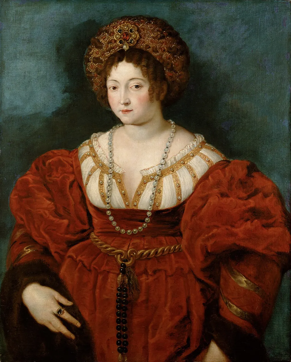 Isabella d'Este, by Peter Paul Rubens, oil, 1605