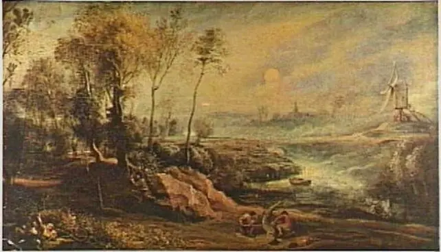 Landscape with bird catcher