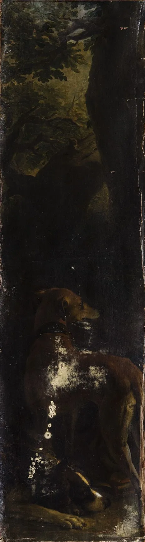 Left side addition (since removed) of 'Meleager and Atalante', by Peter Paul Rubens, unspecified, 1608