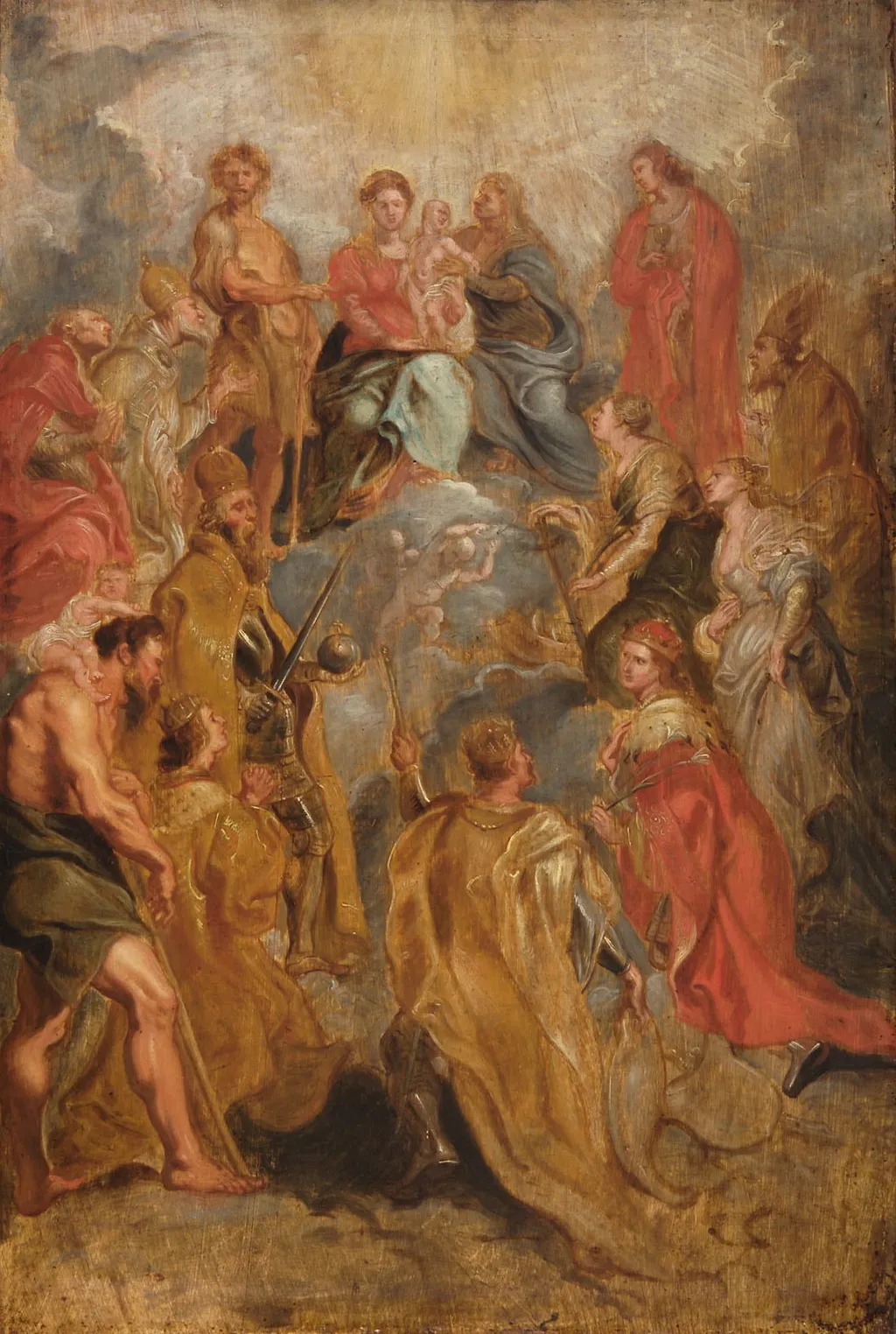 Madonna and Child with Saint Anne, by Peter Paul Rubens, oil, 1626