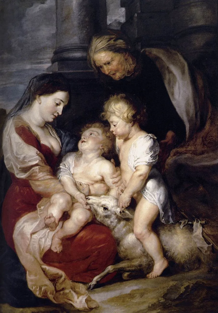 Madonna and Child with Saint Elizabeth and the Young Saint John, by Peter Paul Rubens, oil, 1618