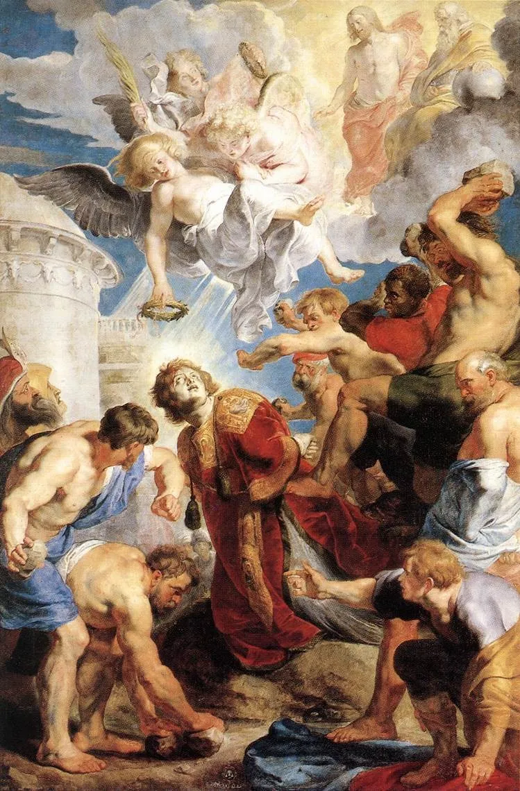 Martyrdom of Saint Stephen (central panel), by Peter Paul Rubens, oil, 1616