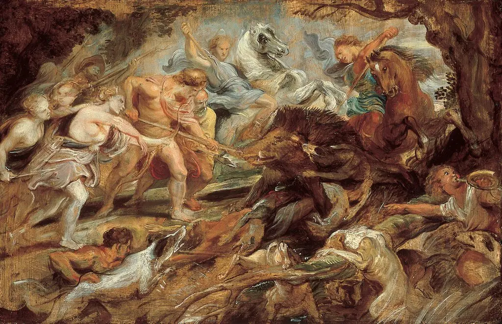 Meleager and Atalanta and the Hunt of the Calydonian Boar, by Peter Paul Rubens