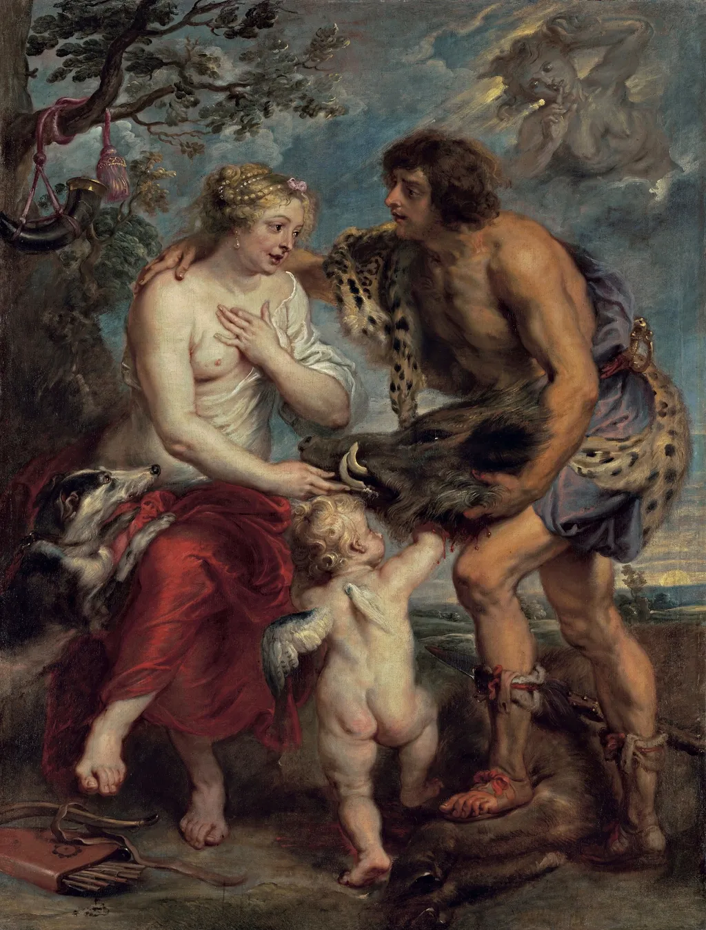 Meleager and Atalante, by Peter Paul Rubens, oil, 1635