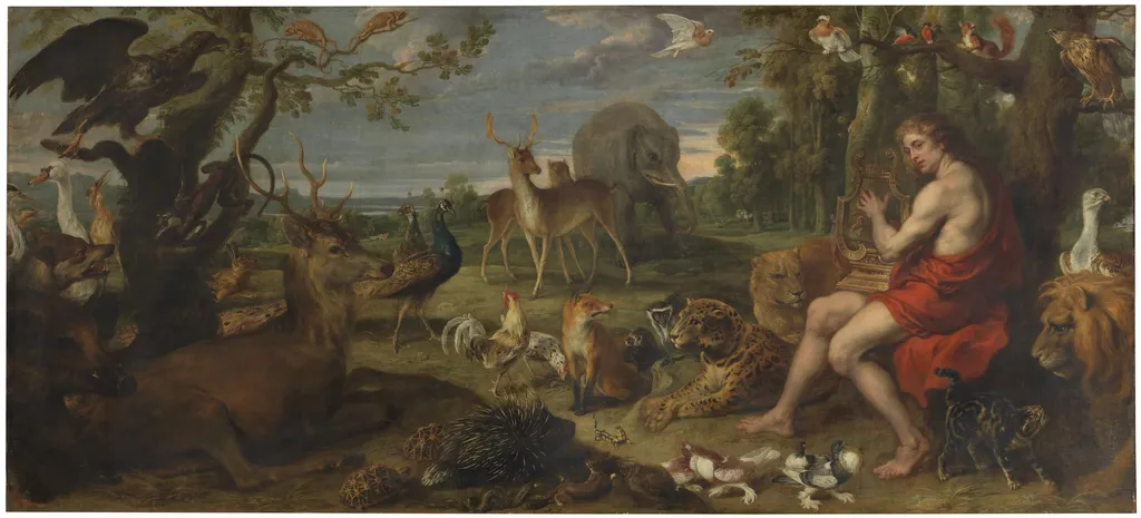 Orpheus and the animals, by Peter Paul Rubens, oil, 1636