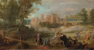 Park Landscape with Merry Company, by Peter Paul Rubens, 1633