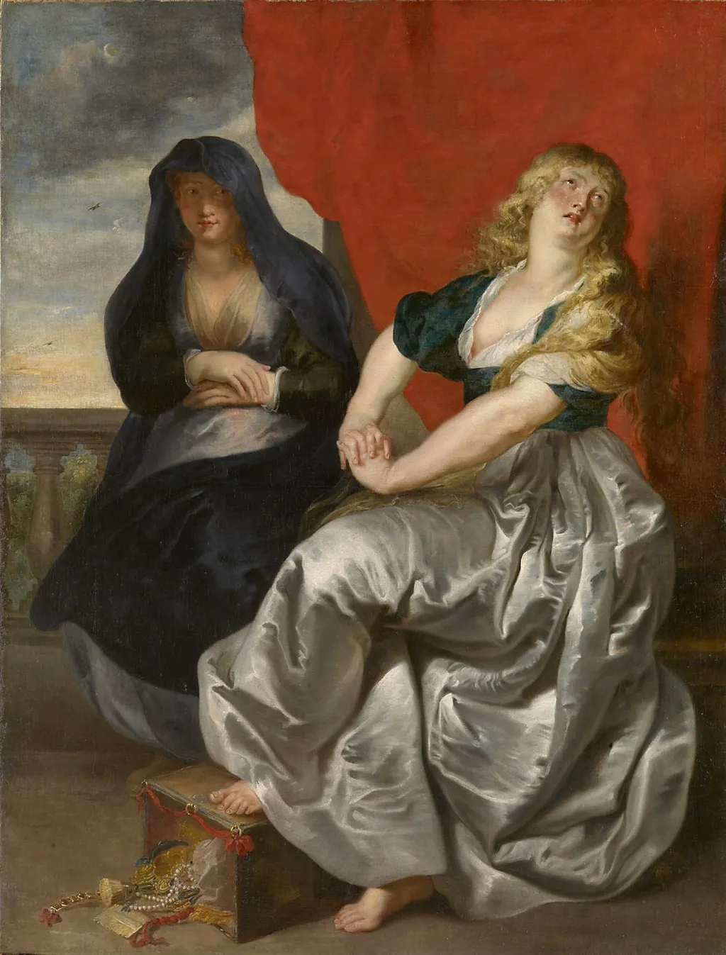 Penitent Maddalene with her sister Martha, by Peter Paul Rubens, oil, 1620