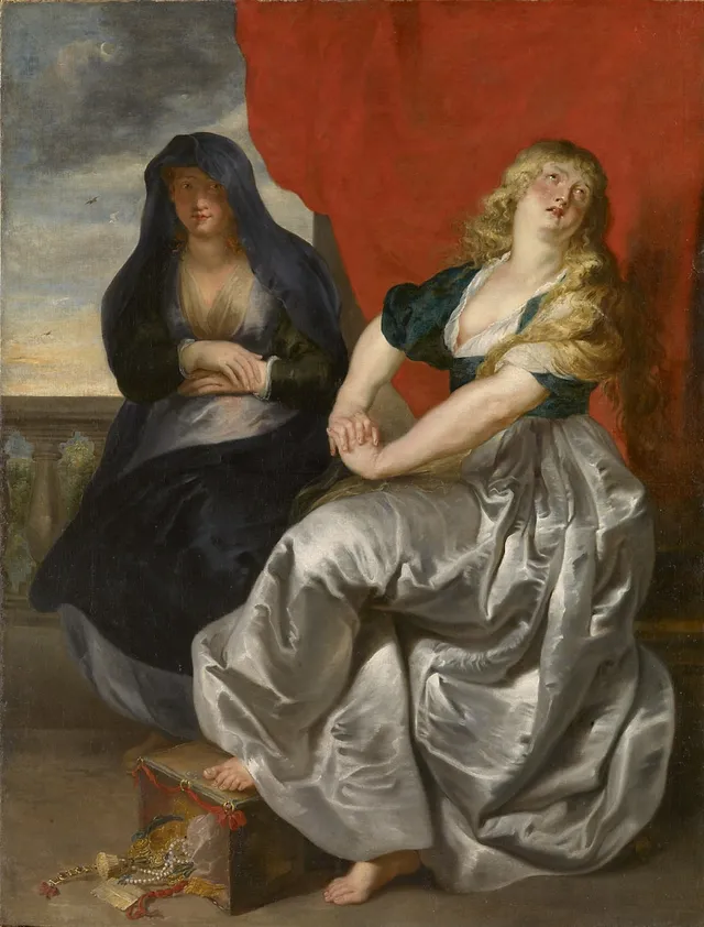 Penitent Maddalene with her sister Martha