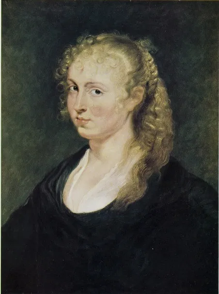 Portrait of an unknown woman with braided blond hair, by Peter Paul Rubens, oil, 1619
