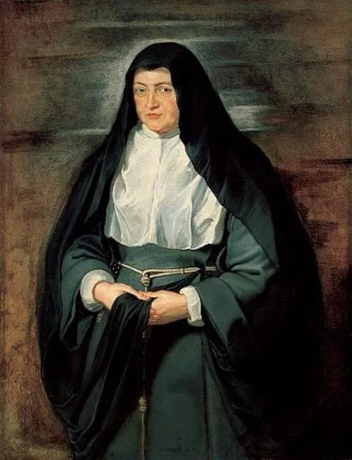 Portrait of Archduchess Isabella Clara Eugenia, Spanish Regent of the Low Countries, as a Nun, by Peter Paul Rubens, oil, 1625