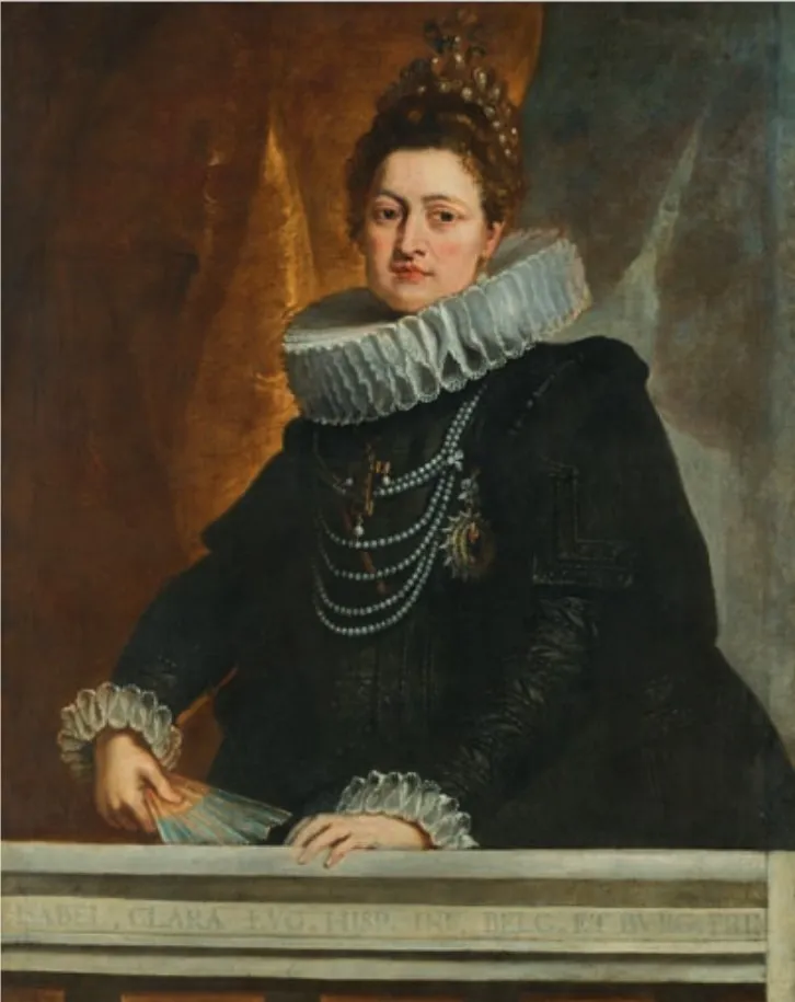 Portrait of Isabella Clara Eugenia, by Peter Paul Rubens, oil, 1635