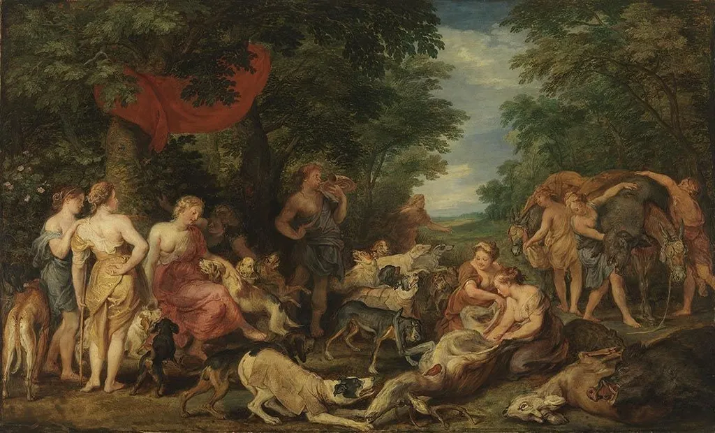 Rast der Diana nach der Jagd (Werkstatt) und Peter Paul Rubens, by Peter Paul Rubens, unspecified, 1618