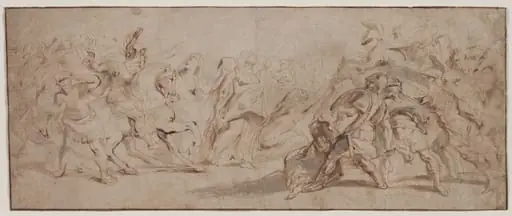 Reconciliation of the Romans and the Sabines (recto), by Peter Paul Rubens