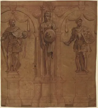 Rudolf I and Albert I with Pallas, by Peter Paul Rubens
