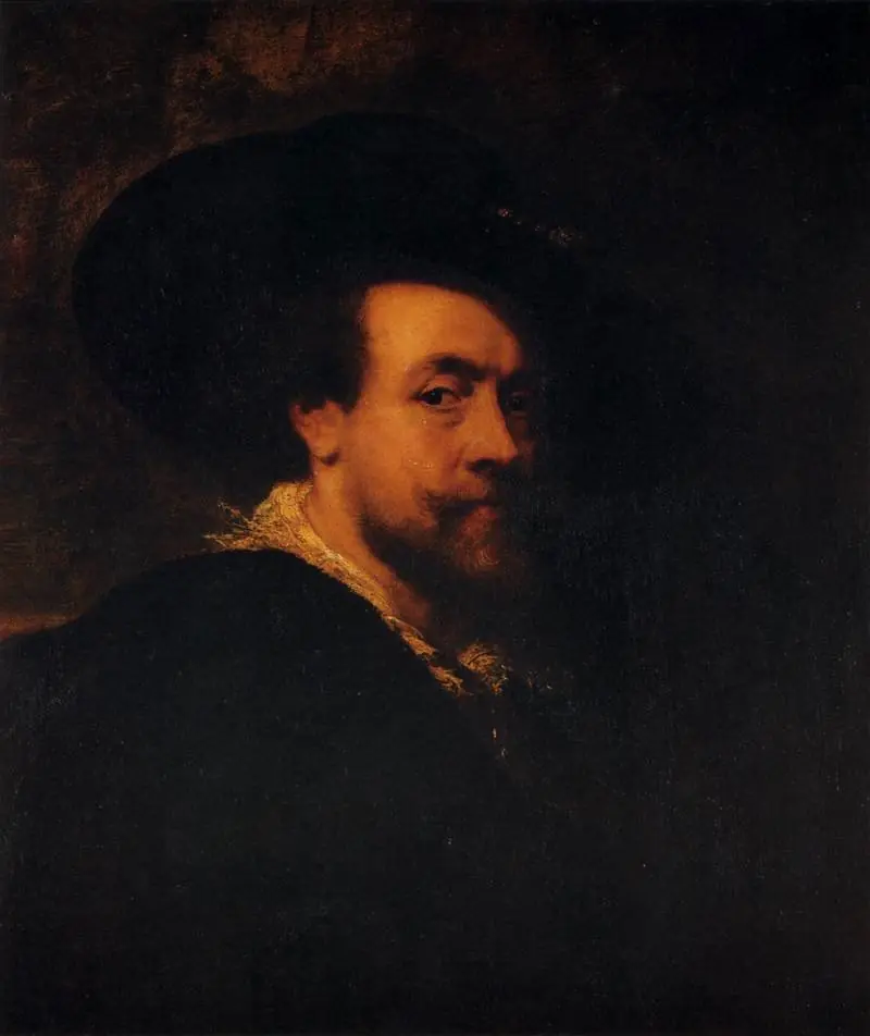 Self-portrait with hat, by Peter Paul Rubens